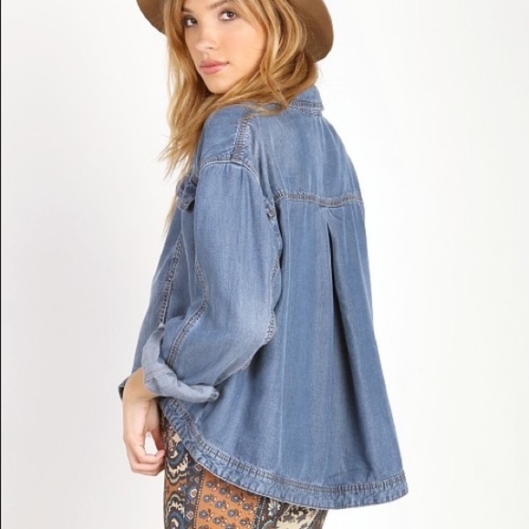 Free People Jackets & Blazers - Free People Tencell Swing Jacket